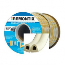 Remontix D120 Уплотнитель самоклеящийся 14х12 мм, черный